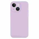 For iPhone 13 Pure Color Liquid Silicone Fine Pore Phone Case(Lilac Purple) - 1