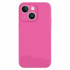 For iPhone 13 Pure Color Liquid Silicone Fine Pore Phone Case(Pitaya) - 1