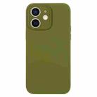For iPhone 12 Pure Color Liquid Silicone Fine Pore Phone Case(Pine Forest Green) - 1
