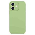 For iPhone 12 Pure Color Liquid Silicone Fine Pore Phone Case(Mint Green) - 1