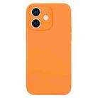 For iPhone 12 Pure Color Liquid Silicone Fine Pore Phone Case(Orange) - 1