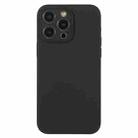 For iPhone 12 Pro Max Pure Color Liquid Silicone Fine Pore Phone Case(Black) - 1