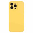 For iPhone 12 Pro Max Pure Color Liquid Silicone Fine Pore Phone Case(Yellow) - 1