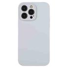 For iPhone 12 Pro Max Pure Color Liquid Silicone Fine Pore Phone Case(Grey Blue) - 1
