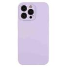 For iPhone 12 Pro Max Pure Color Liquid Silicone Fine Pore Phone Case(Lilac Purple) - 1