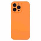 For iPhone 12 Pro Max Pure Color Liquid Silicone Fine Pore Phone Case(Orange) - 1