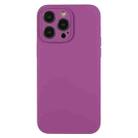 For iPhone 12 Pro Max Pure Color Liquid Silicone Fine Pore Phone Case(Grape Purple) - 1