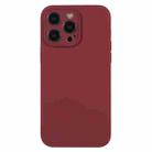 For iPhone 12 Pro Max Pure Color Liquid Silicone Fine Pore Phone Case(Plum) - 1