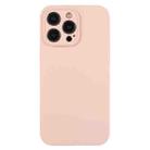 For iPhone 12 Pro Pure Color Liquid Silicone Fine Pore Phone Case(Sand Pink) - 1