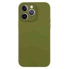 For iPhone 11 Pro Max Pure Color Liquid Silicone Fine Pore Phone Case(Pine Forest Green) - 1