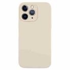 For iPhone 11 Pro Max Pure Color Liquid Silicone Fine Pore Phone Case(Antique White) - 1