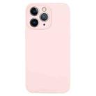 For iPhone 11 Pro Max Pure Color Liquid Silicone Fine Pore Phone Case(Grey Pink) - 1