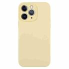For iPhone 11 Pro Max Pure Color Liquid Silicone Fine Pore Phone Case(Creamy Yellow) - 1