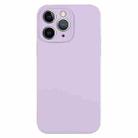 For iPhone 11 Pro Max Pure Color Liquid Silicone Fine Pore Phone Case(Lilac Purple) - 1