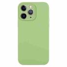 For iPhone 11 Pro Max Pure Color Liquid Silicone Fine Pore Phone Case(Mint Green) - 1