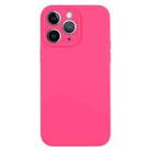 For iPhone 11 Pro Max Pure Color Liquid Silicone Fine Pore Phone Case(Fresh Pink) - 1