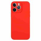 For iPhone 11 Pro Max Pure Color Liquid Silicone Fine Pore Phone Case(Red) - 1