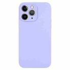 For iPhone 11 Pro Max Pure Color Liquid Silicone Fine Pore Phone Case(Light Purple) - 1