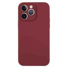 For iPhone 11 Pro Max Pure Color Liquid Silicone Fine Pore Phone Case(Plum) - 1