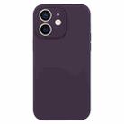 For iPhone 11 Pure Color Liquid Silicone Fine Pore Phone Case(Berry Purple) - 1