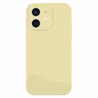 For iPhone 11 Pure Color Liquid Silicone Fine Pore Phone Case(Creamy Yellow) - 1