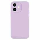 For iPhone 11 Pure Color Liquid Silicone Fine Pore Phone Case(Lilac Purple) - 1