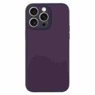 For iPhone 16 Pro Max Pure Color Liquid Silicone Fine Pore Phone Case(Berry Purple) - 1