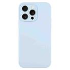 For iPhone 16 Pro Max Pure Color Liquid Silicone Fine Pore Phone Case(Sky Blue) - 1