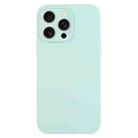 For iPhone 16 Pro Max Pure Color Liquid Silicone Fine Pore Phone Case(Turquoise) - 1