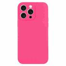 For iPhone 16 Pro Max Pure Color Liquid Silicone Fine Pore Phone Case(Fresh Pink) - 1