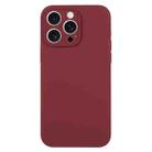 For iPhone 16 Pro Max Pure Color Liquid Silicone Fine Pore Phone Case(Plum) - 1