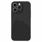 For iPhone 16 Pro Pure Color Liquid Silicone Fine Pore Phone Case(Black) - 1