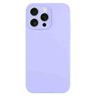 For iPhone 16 Pro Pure Color Liquid Silicone Fine Pore Phone Case(Light Purple) - 1