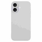 For iPhone 16 Plus Pure Color Liquid Silicone Fine Pore Phone Case(Grey Blue) - 1