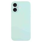 For iPhone 16 Plus Pure Color Liquid Silicone Fine Pore Phone Case(Turquoise) - 1