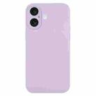 For iPhone 16 Plus Pure Color Liquid Silicone Fine Pore Phone Case(Lilac Purple) - 1