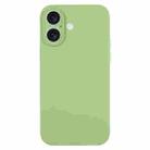 For iPhone 16 Plus Pure Color Liquid Silicone Fine Pore Phone Case(Mint Green) - 1