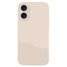 For iPhone 16 Pure Color Liquid Silicone Fine Pore Phone Case(Antique White) - 1