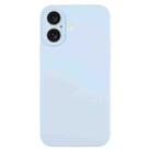 For iPhone 16 Pure Color Liquid Silicone Fine Pore Phone Case(Sky Blue) - 1