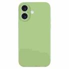 For iPhone 16 Pure Color Liquid Silicone Fine Pore Phone Case(Mint Green) - 1