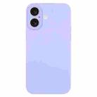 For iPhone 16 Pure Color Liquid Silicone Fine Pore Phone Case(Light Purple) - 1