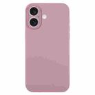 For iPhone 16 Pure Color Liquid Silicone Fine Pore Phone Case(Black Currant) - 1