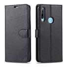 For Huawei Y6p AZNS Sheepskin Texture Horizontal Flip Leather Case with Holder & Card Slots & Wallet(Black) - 1