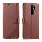 For Xiaomi Redmi 9 AZNS Sheepskin Texture Horizontal Flip Leather Case with Holder & Card Slots & Wallet(Brown) - 1