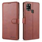 For Samsung Galaxy A21s AZNS Calf Texture Horizontal Flip Leather Case with Holder & Card Slots & Wallet & Photo Frame(Brown) - 1