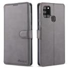 For Samsung Galaxy A21s AZNS Calf Texture Horizontal Flip Leather Case with Holder & Card Slots & Wallet & Photo Frame(Grey) - 1