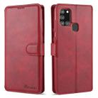 For Samsung Galaxy A21s AZNS Calf Texture Horizontal Flip Leather Case with Holder & Card Slots & Wallet & Photo Frame(Red) - 1