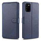 For Samsung Galaxy Note20 Ultra AZNS Calf Texture Horizontal Flip Leather Case with Holder & Card Slots & Wallet & Photo Frame(Blue) - 1