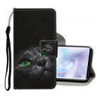 For Xiaomi Mi Note 10 Pro Colored Drawing Pattern Horizontal Flip Leather Case with Holder & Card Slots & Wallet(Black Cat) - 1