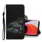 For Xiaomi Mi 10 5G Colored Drawing Pattern Horizontal Flip Leather Case with Holder & Card Slots & Wallet(Black Cat) - 1